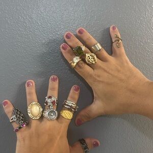 Miscellaneous 925 gold and silver rings